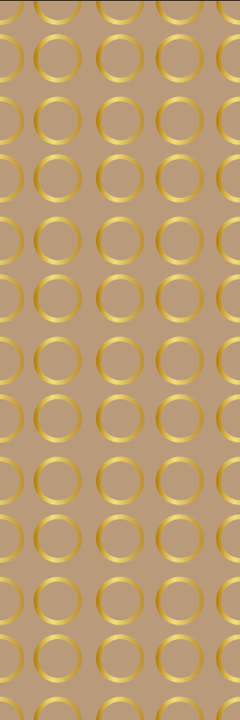 Geometric vinyl carpet in golden circle pattern - TenStickers