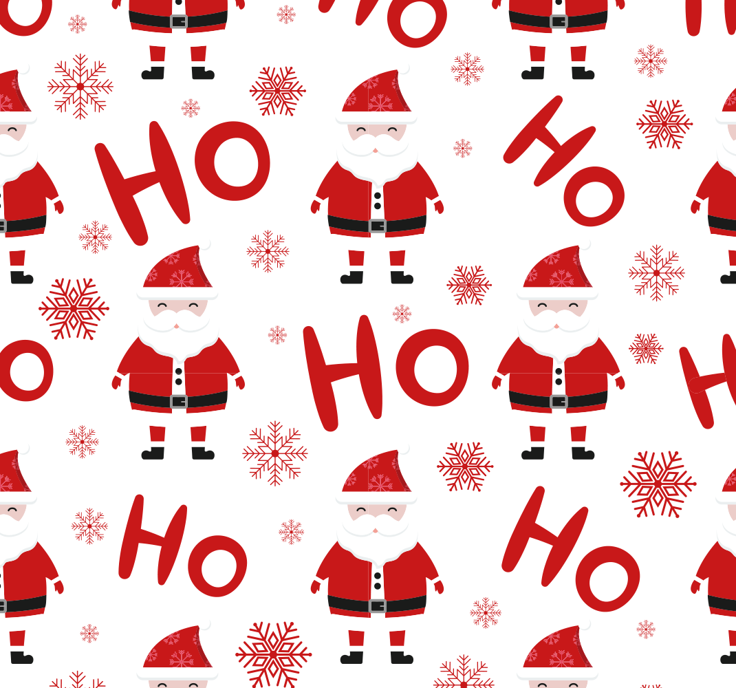 Christmas vinyl carpet with santa claus and hohoho design - TenStickers