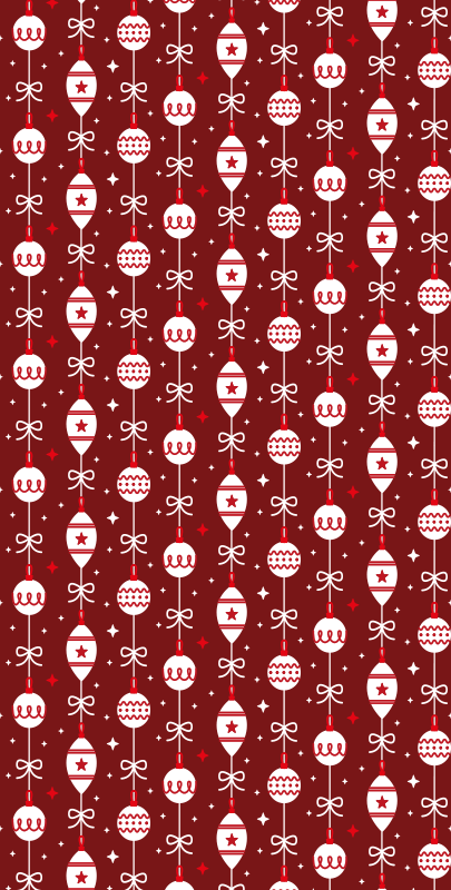 Christmas vinyl carpet with christmas ornaments - TenStickers