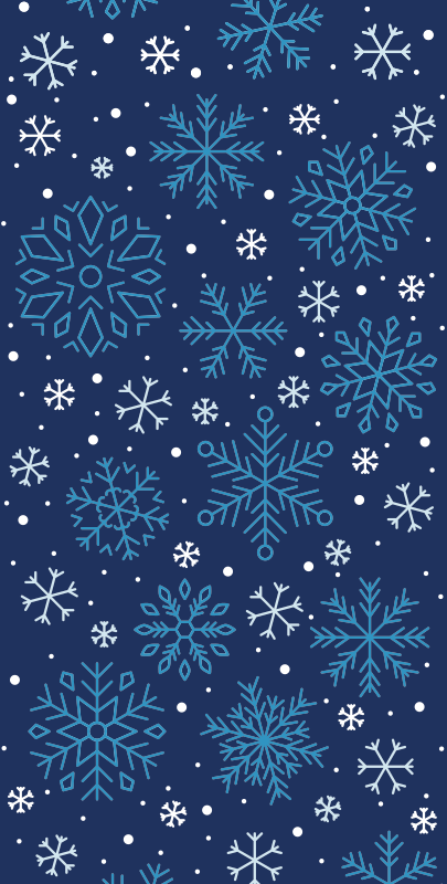 Christmas vinyl carpet with snowflakes - TenStickers