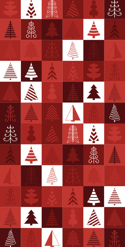 Christmas vinyl carpet christmas patchwork design - TenStickers