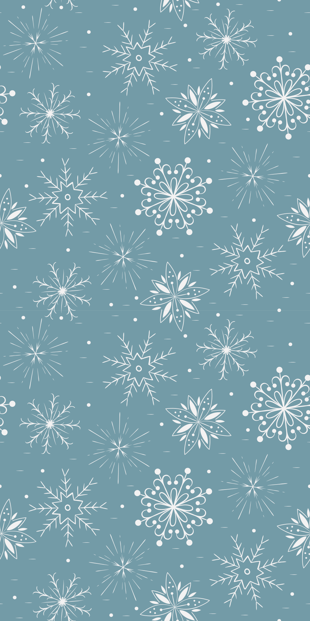 Christmas vinyl carpet with blue and white snowflakes - TenStickers