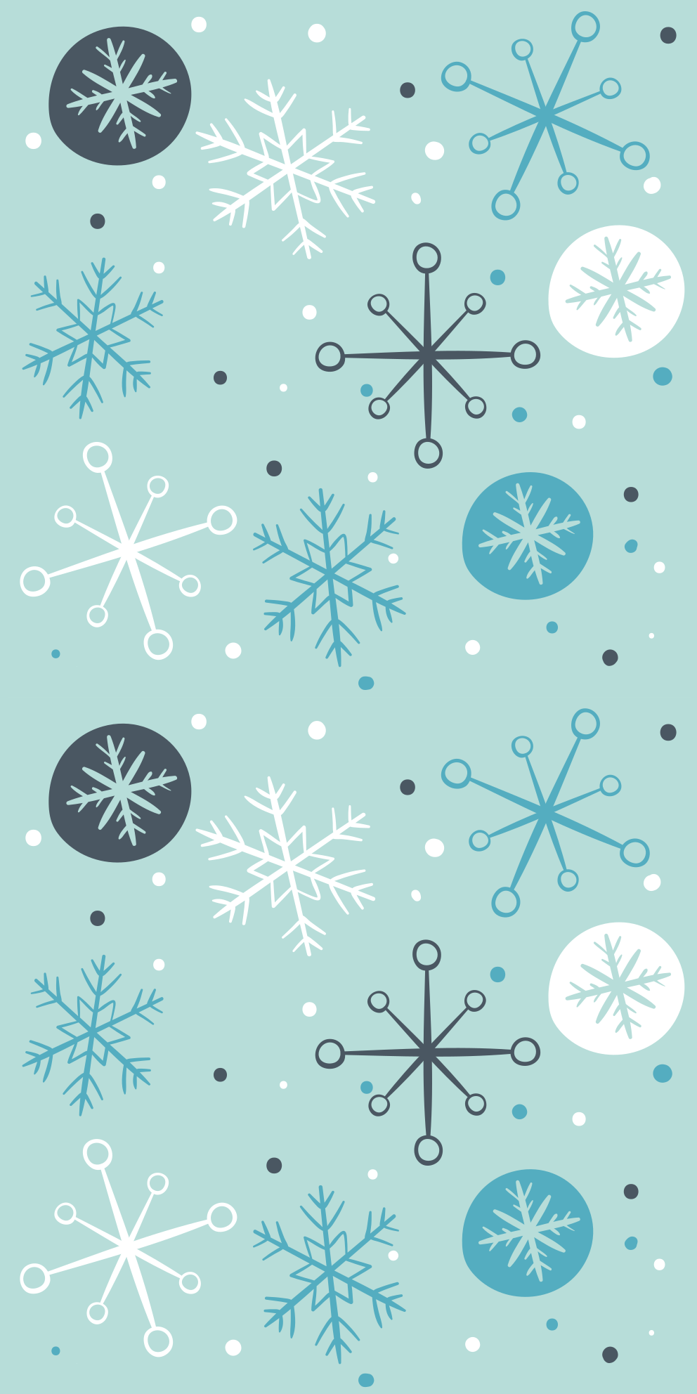 Christmas vinyl carpet with decorative snowflakes - TenStickers