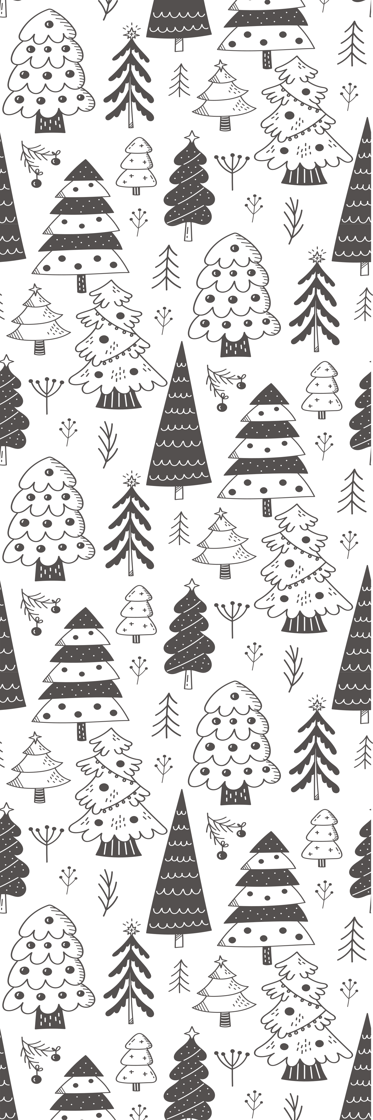 Christmas vinyl carpet with christmas tree design - TenStickers