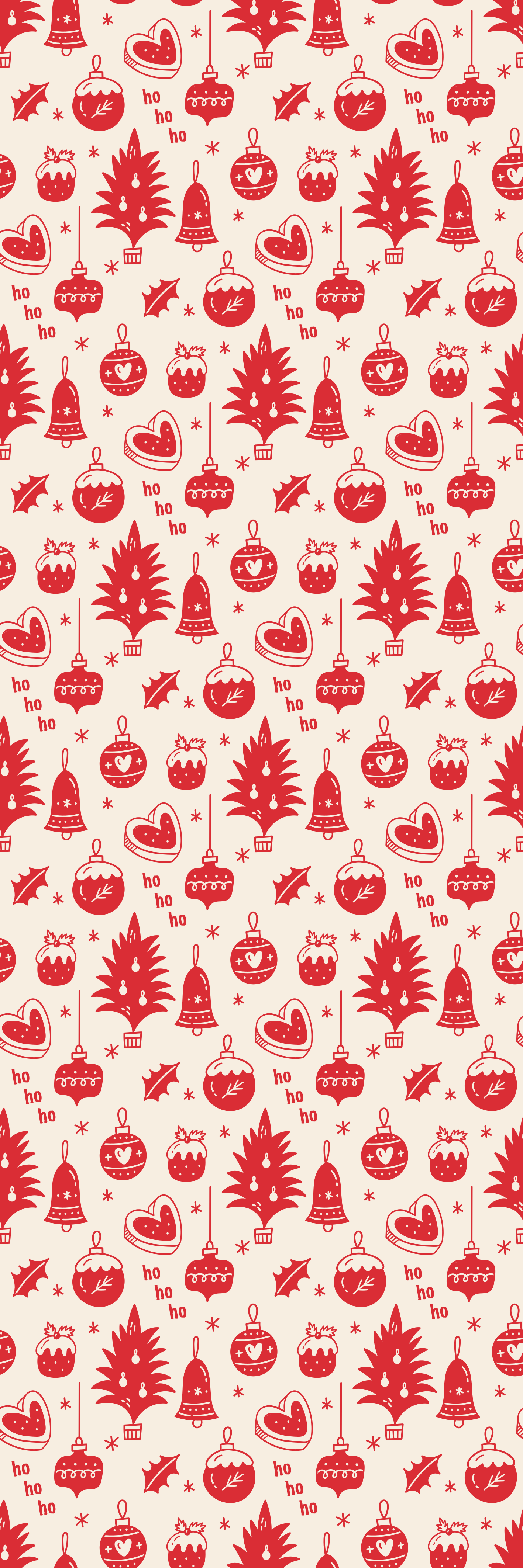 Christmas vinyl carpet with adorable red and pink design - TenStickers