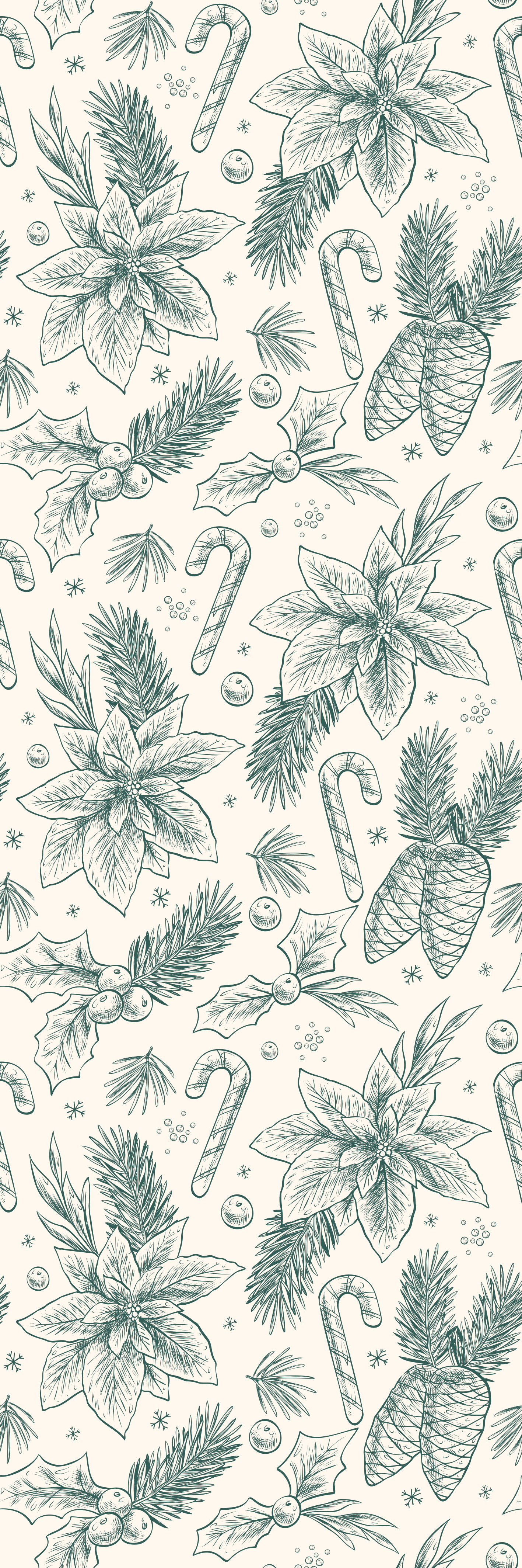 Christmas vinyl carpet with hand-drawn gift design - TenStickers