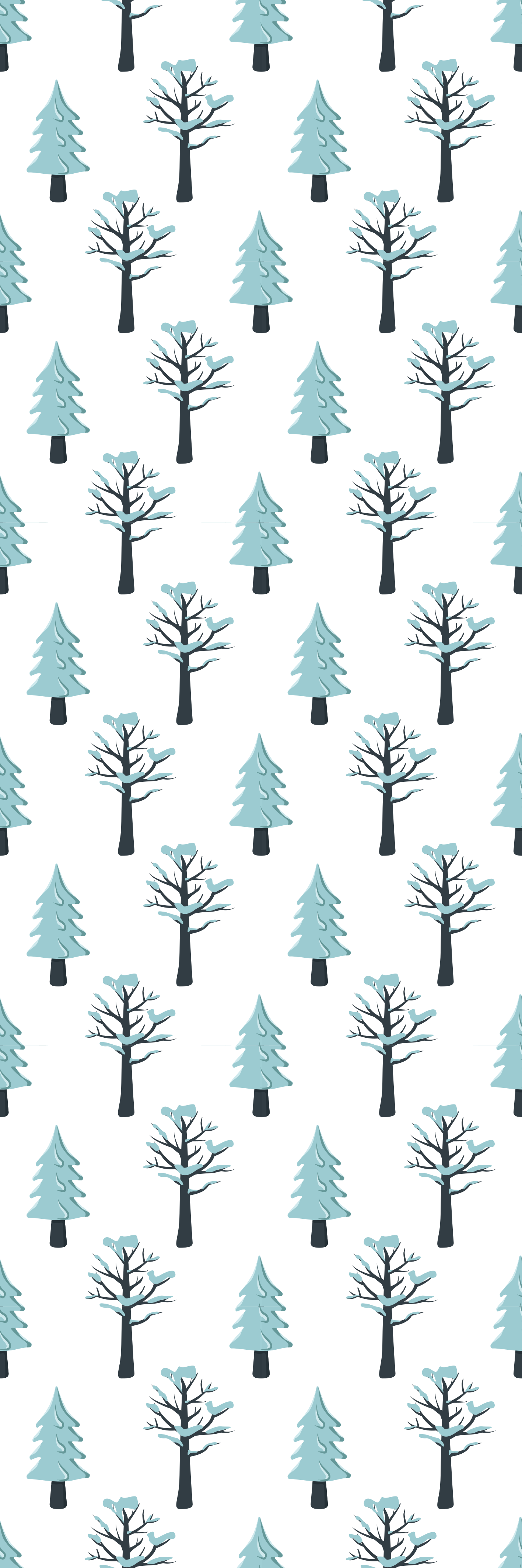 Christmas vinyl carpet tree in the snow design - TenStickers
