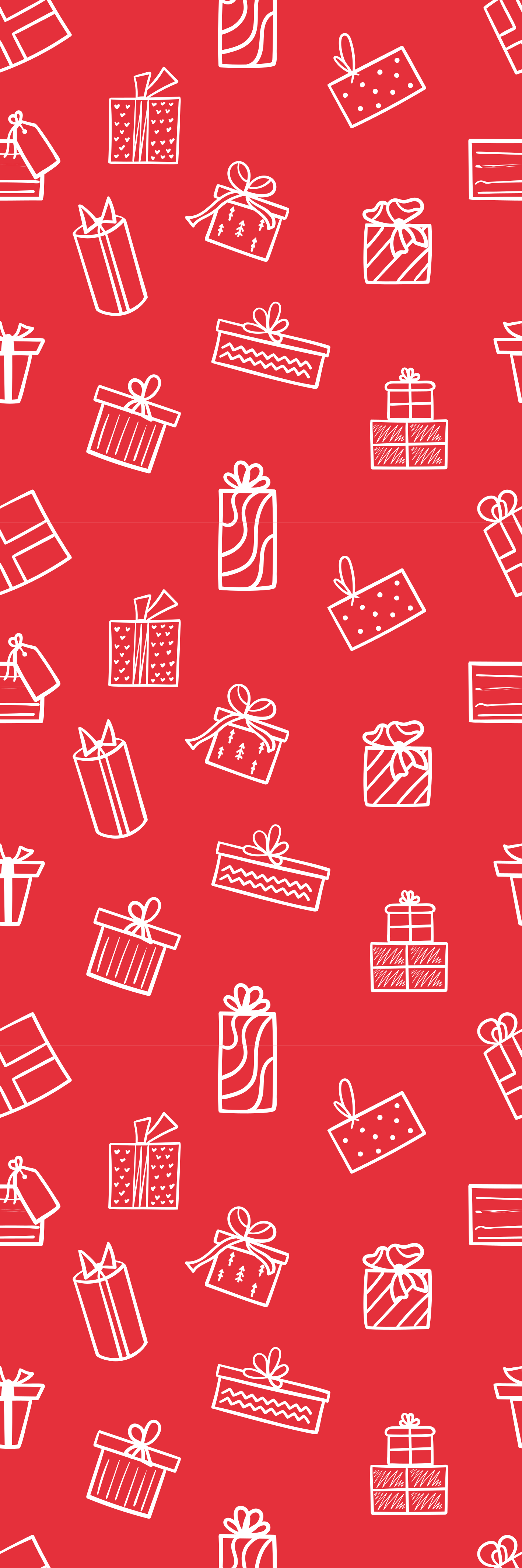 Christmas vinyl carpet white gifts on red background - TenStickers