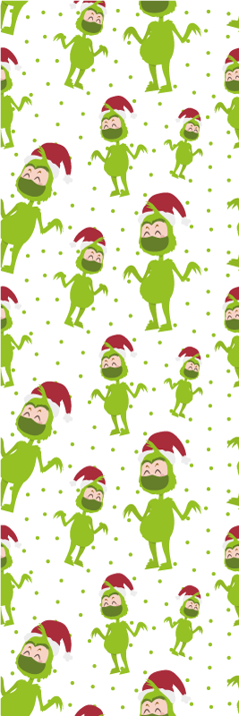 Christmas vinyl carpet merry christmas with mask face - TenStickers