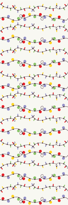 Christmas vinyl carpet with colorful christmas lights - TenStickers