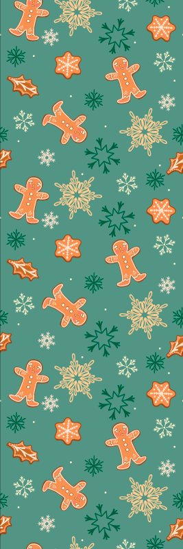 Christmas vinyl carpet christmas gingerbread design - TenStickers