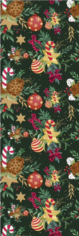 Christmas vinyl carpet with branches christmas decor - TenStickers