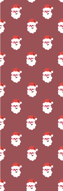 Christmas vinyl carpet santa claus red design - TenStickers
