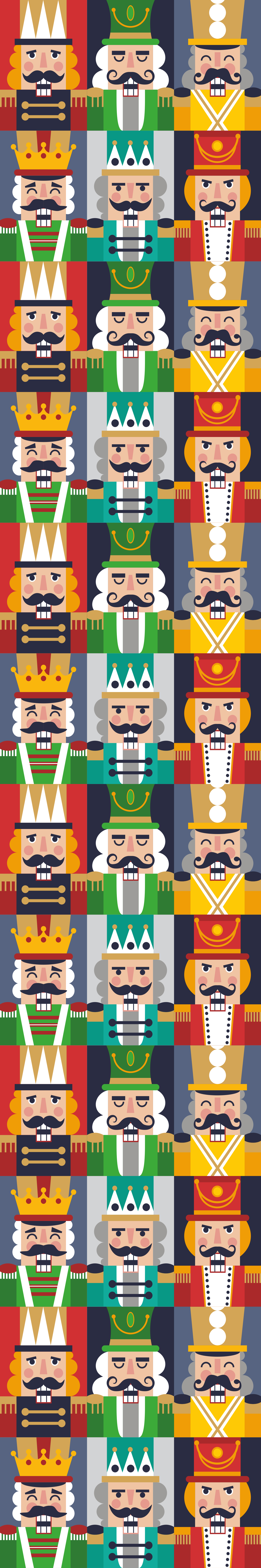 Christmas vinyl carpet with nutcracker designs - TenStickers