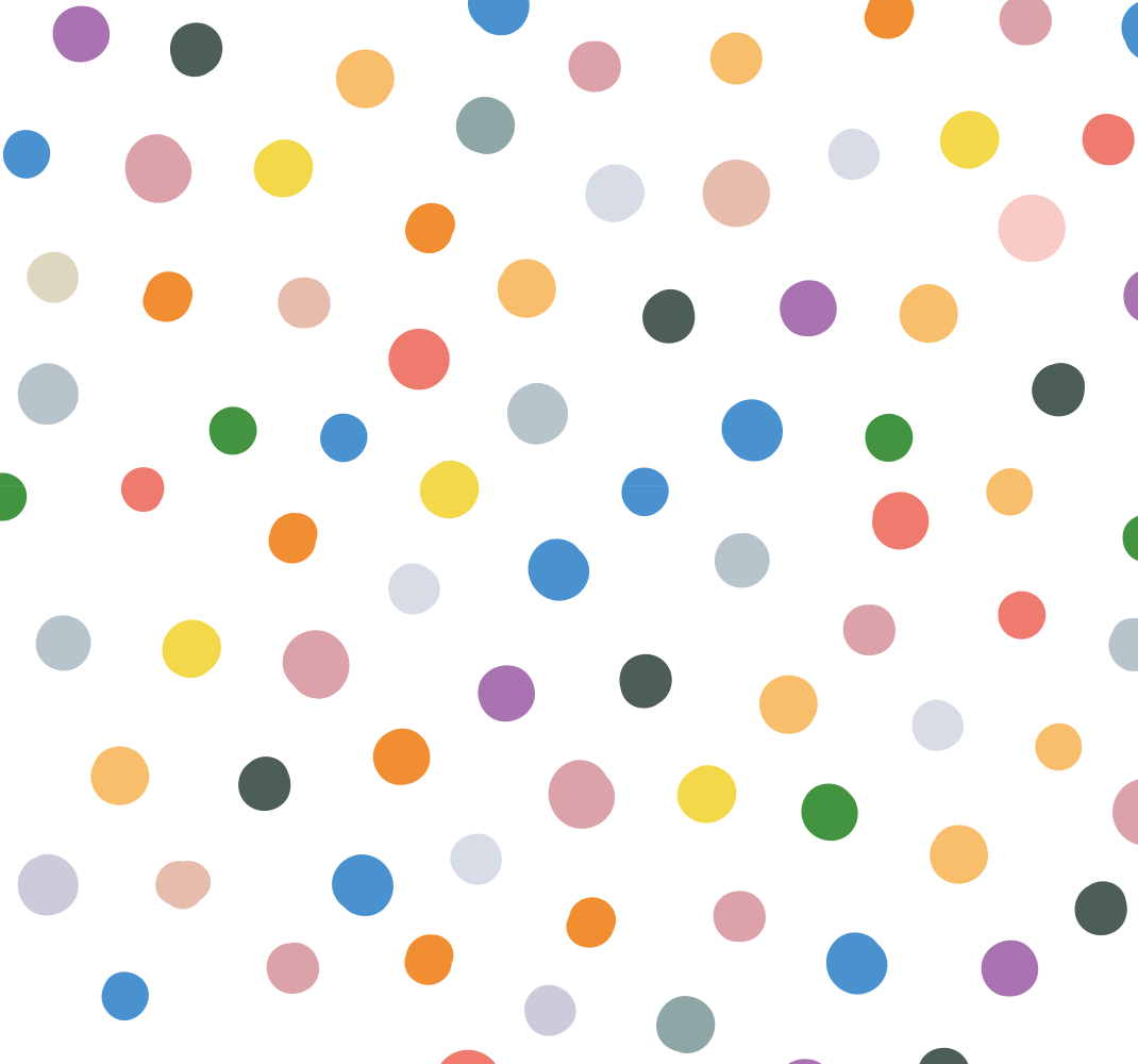 Bedroom vinyl carpet with colorful dots on white - TenStickers