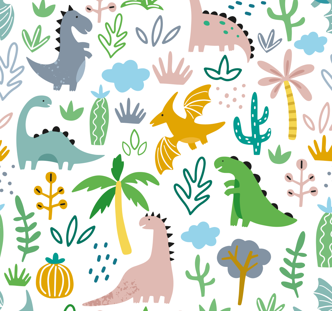 Bedroom vinyl carpet with scandinavian jurassic design - TenStickers