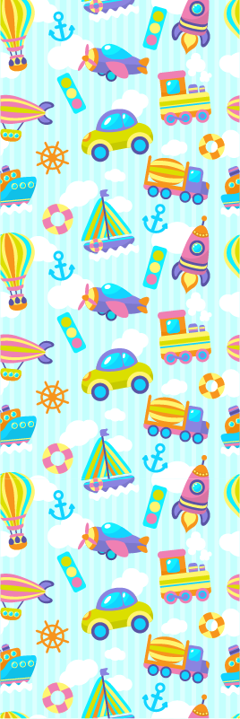 Cute design of cars bedroom vinyl carpet - TenStickers