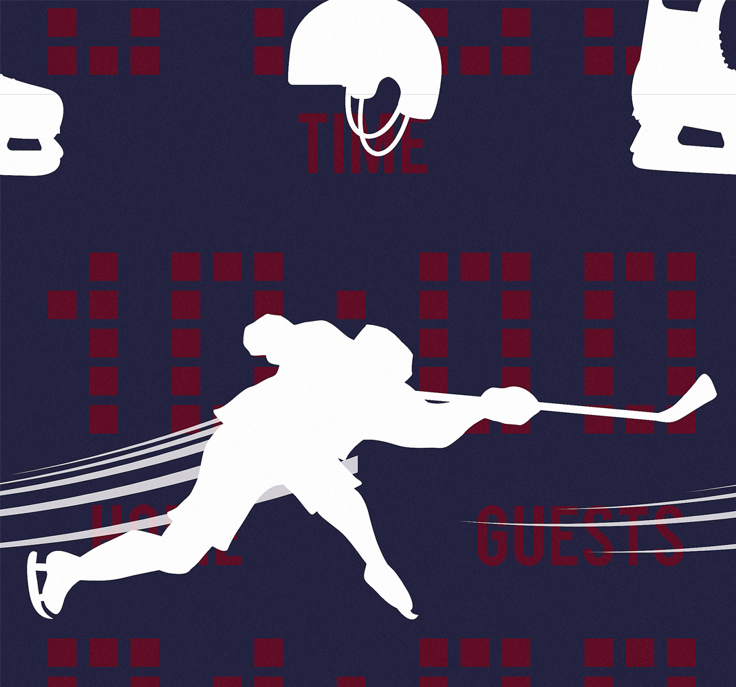 Hockey player bedroom vinyl carpet - TenStickers