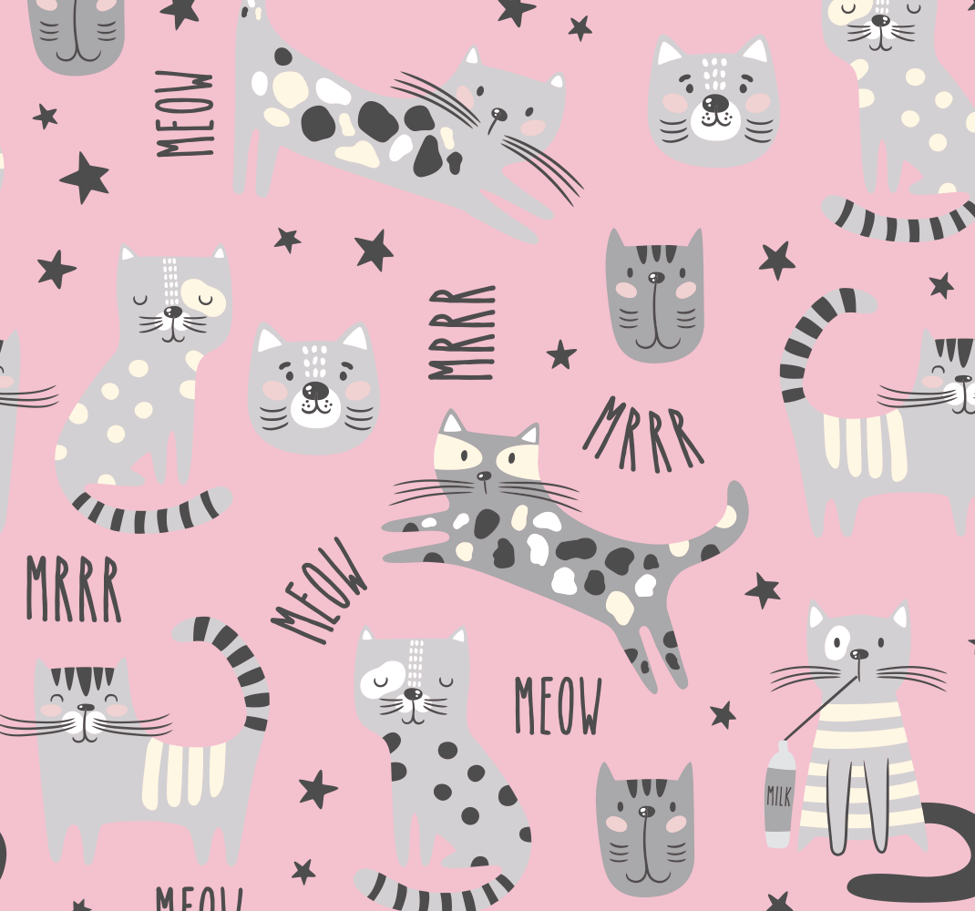 Bedroom vinyl carpet for fashionable felines - TenStickers