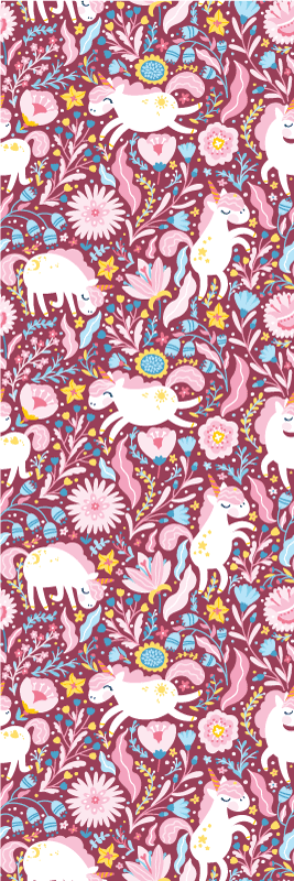 Bedroom vinyl carpet with beautiful unicorn design - TenStickers