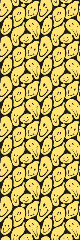 Bedroom vinyl carpet with graffiti smiley faces - TenStickers