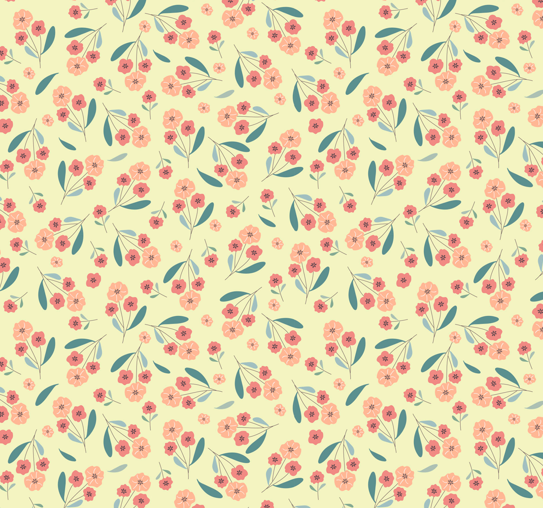 Bedroom vinyl carpet with rose pattern - TenStickers