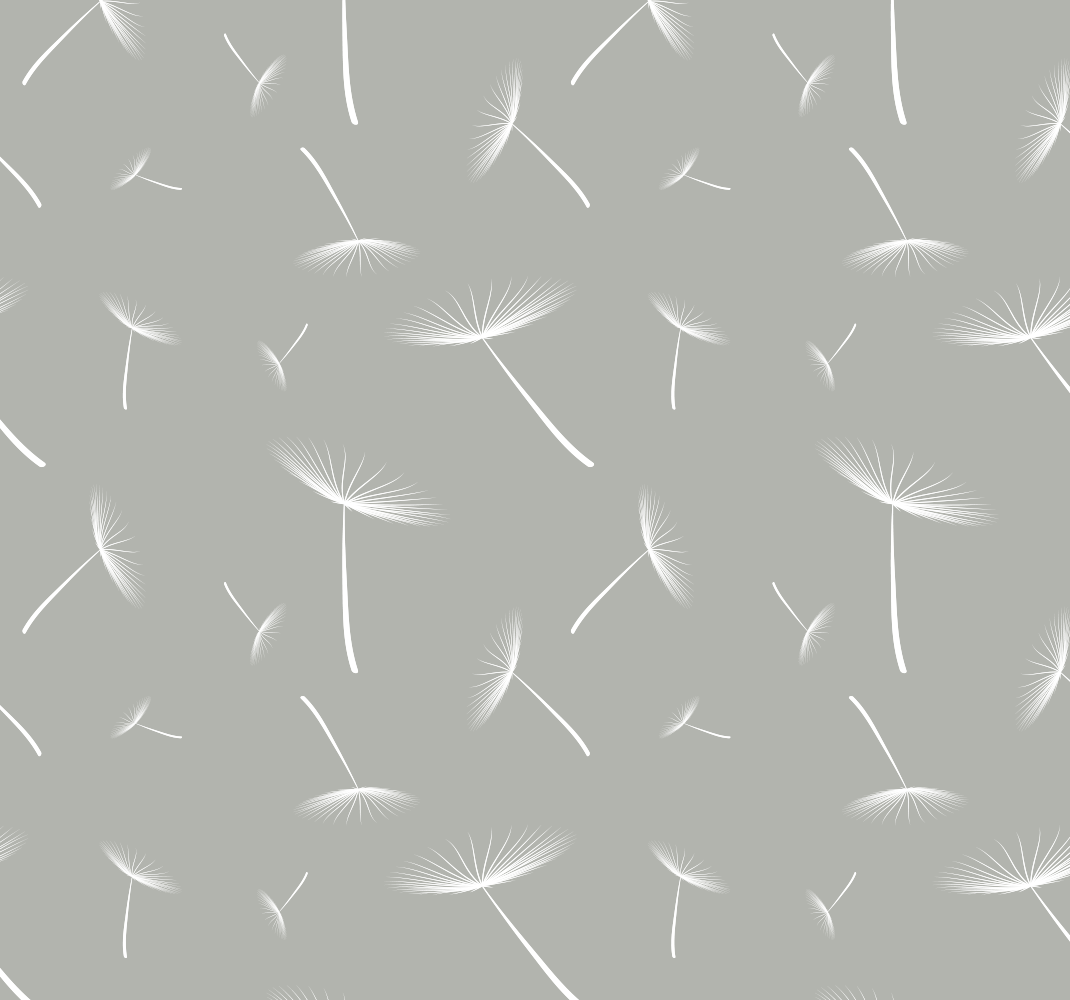 Bedroom vinyl carpet in light grey floral design - TenStickers