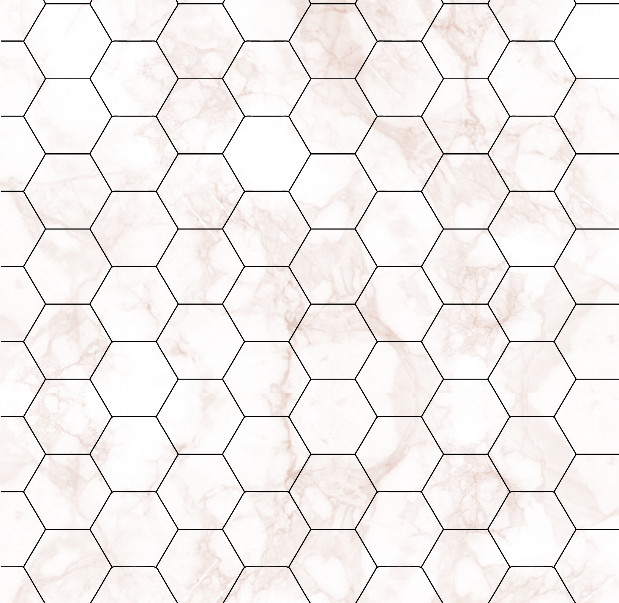 Bedroom vinyl carpet in marble hexagon design - TenStickers