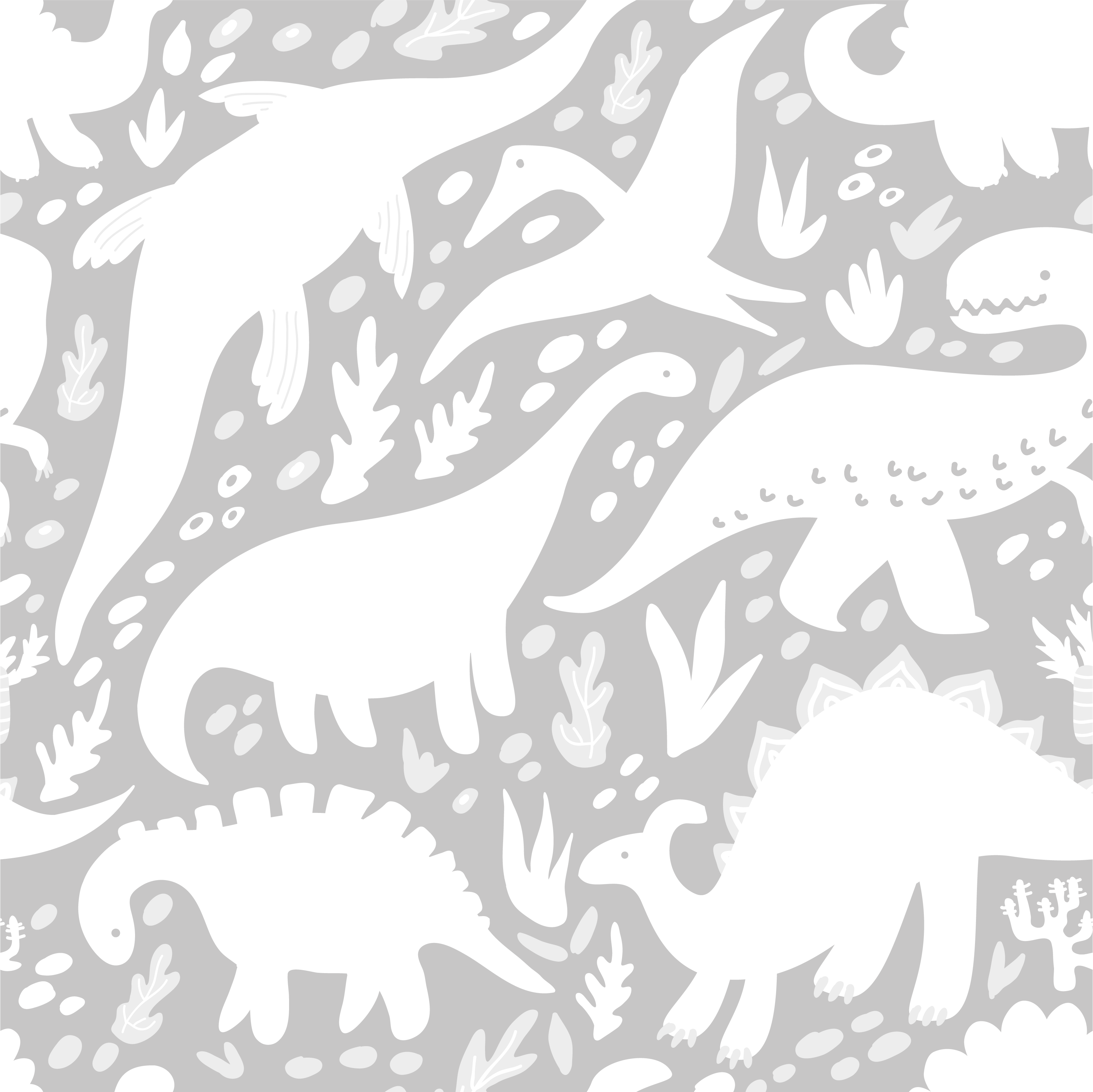 Bedroom vinyl carpet with dinosaur white pattern - TenStickers