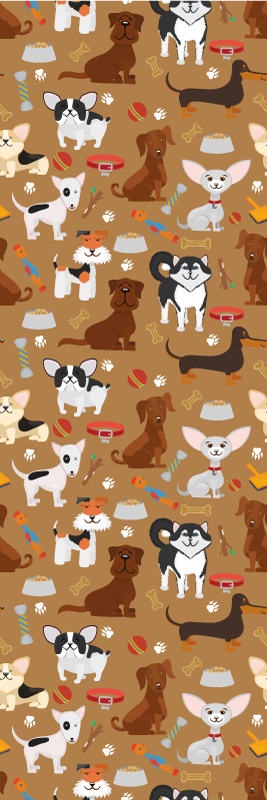 Cute dog pattern bedroom vinyl carpet - TenStickers