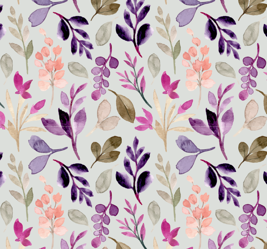 Floral soft colour bedroom vinyl carpet - TenStickers