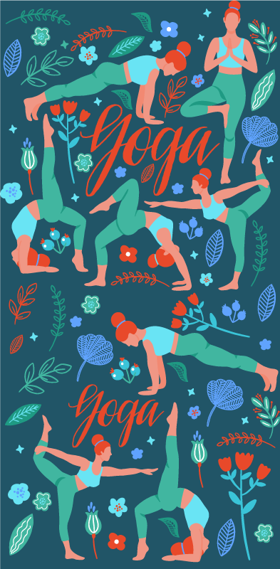 Bedroom vinyl carpet for yoga practice - TenStickers