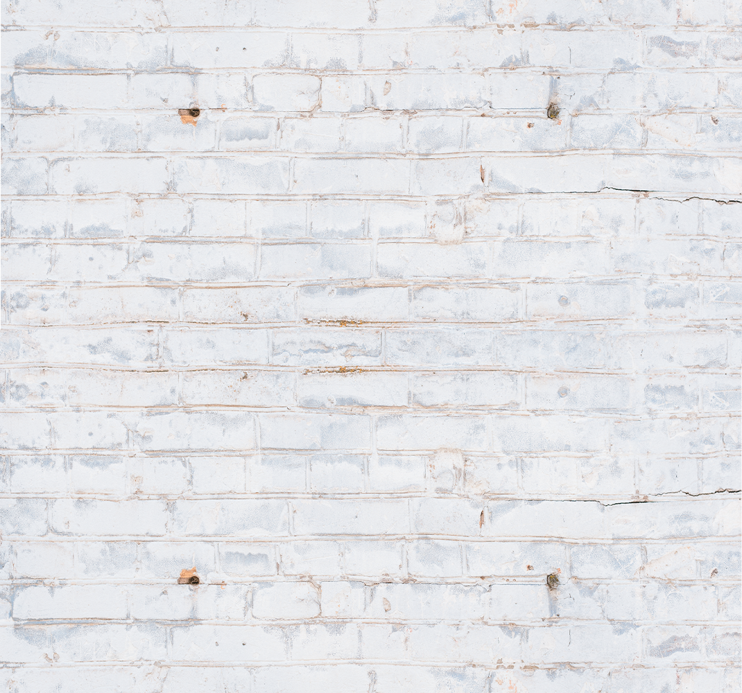 Bedroom vinyl carpet in white brick with worn paint - TenStickers