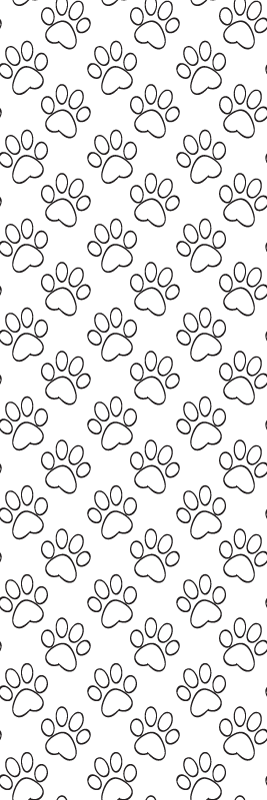 Bedroom vinyl carpet with cat paw print design - TenStickers