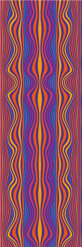 Bedroom vinyl carpet with psychedelic groovy lines - TenStickers