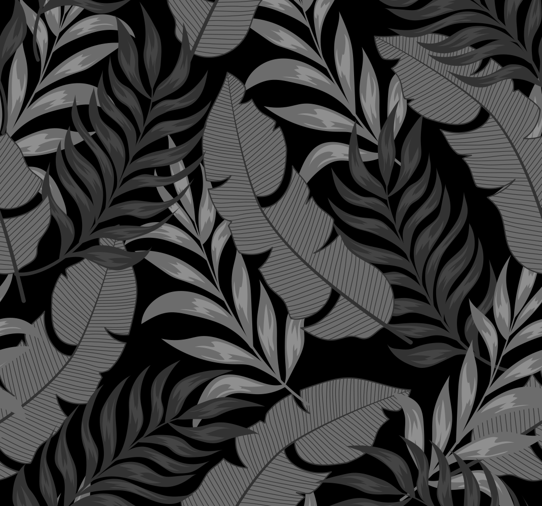 Bedroom vinyl carpet dark jungle leaves design - TenStickers