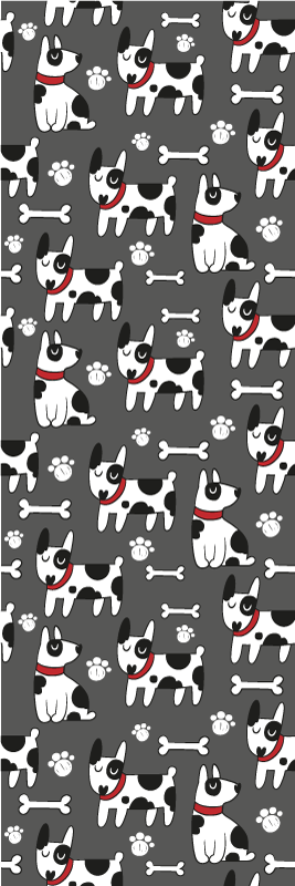 Bedroom vinyl carpet featuring a fantastic dog design - TenStickers