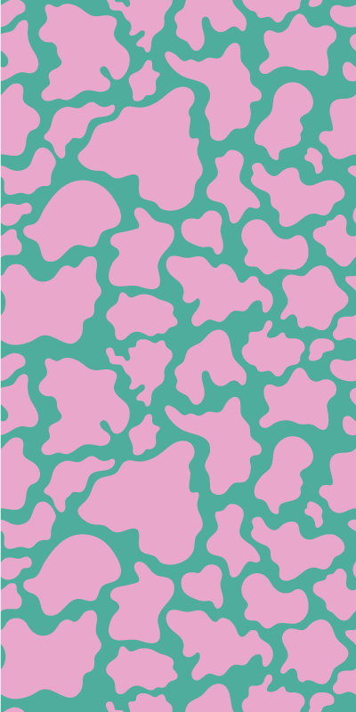 Colourful cow print bedroom vinyl carpet - TenStickers