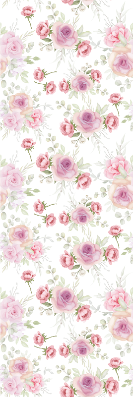 Bedroom vinyl carpet in pink and wild design - TenStickers