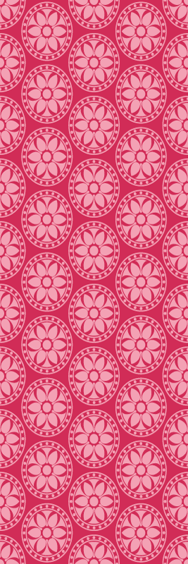 Bedroom vinyl carpet pink korean circles - TenStickers