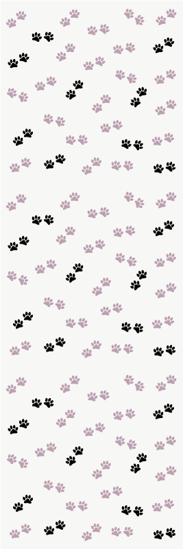 Cats paw marks bedroom vinyl carpet - TenStickers