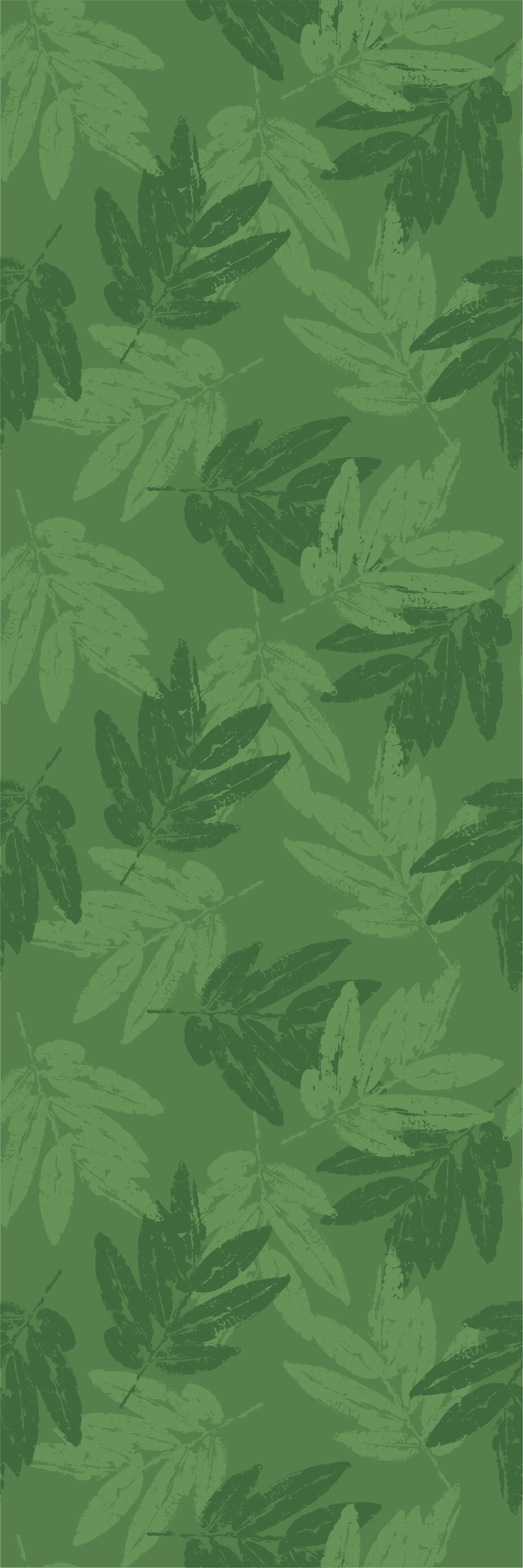 Bedroom vinyl carpet with simple green leaves pattern - TenStickers