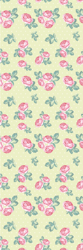 Bedroom vinyl carpet in shabby chic dots pattern - TenStickers