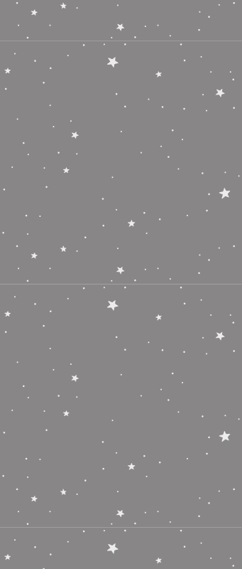 Bedroom vinyl carpet with white stars on gray - TenStickers