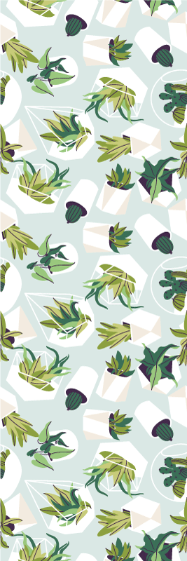 Bedroom vinyl carpet green cactus - TenStickers