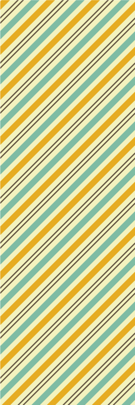 Bedroom vinyl carpet vintage diagonal tricolor design - TenStickers