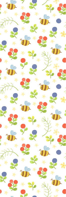 Cute design baby bees bedroom vinyl carpet - TenStickers