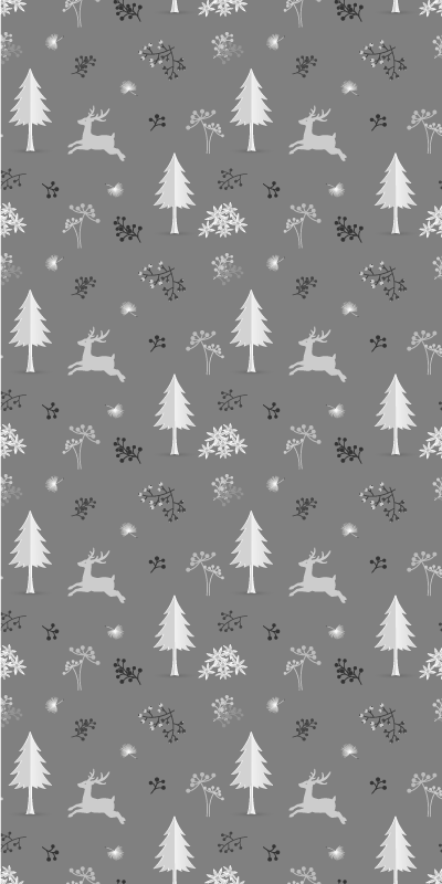 Bedroom vinyl carpet grey stags - TenStickers