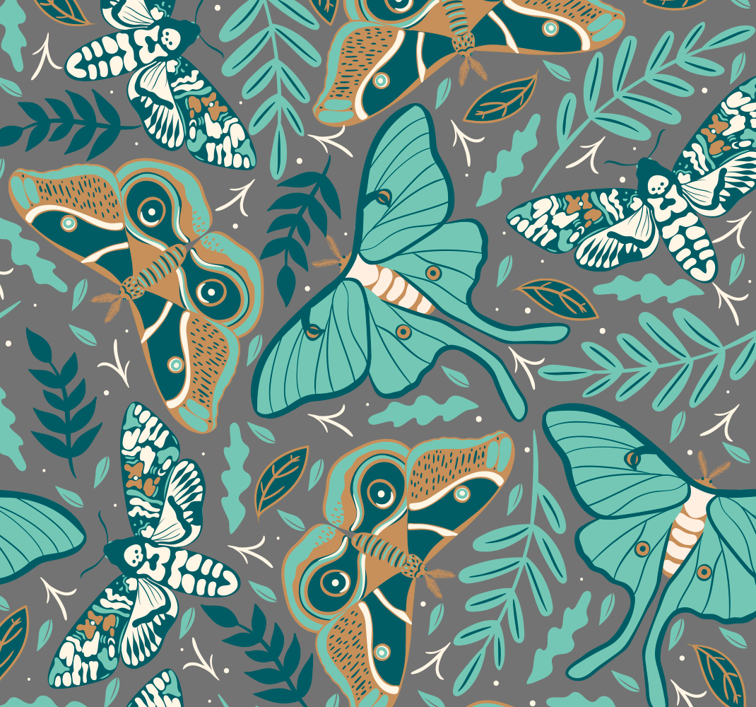 Green and blue butterflies bedroom vinyl carpet - TenStickers