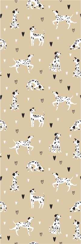 Bedroom vinyl carpet with beige dog design - TenStickers